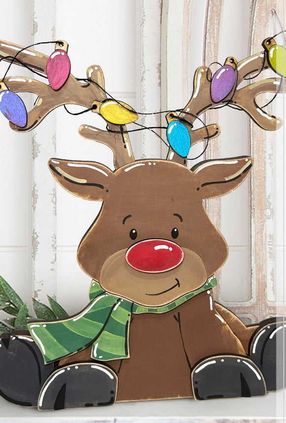 Reindeer with Christmas Lights