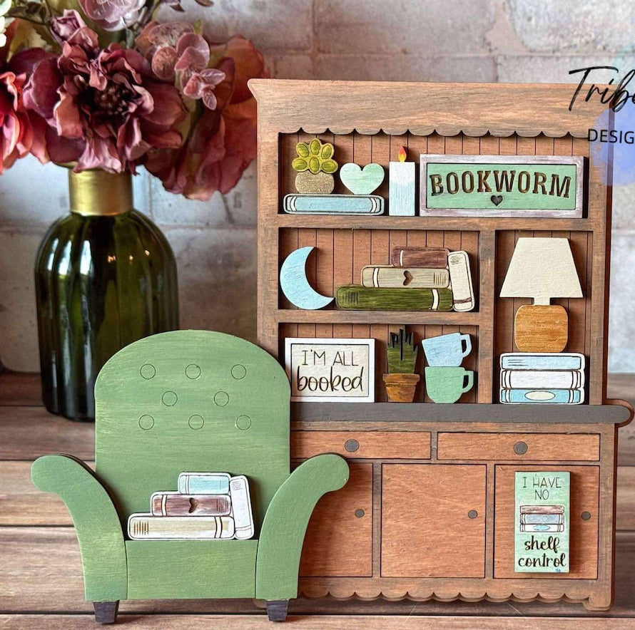 Little Hutch Shelf Sitters (13 variations- teacher, pray, bookworm, fall, coffee, sewing, plants, baking, farmhouse, Halloween, Thanksgiving and Spring