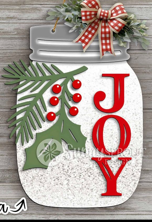 Joy Mason Jar Sign