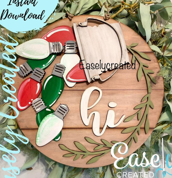 Skinny Christmas Bulb Insert for the 12” HI Sign (INSERT ONLY - sign backer sold separately)