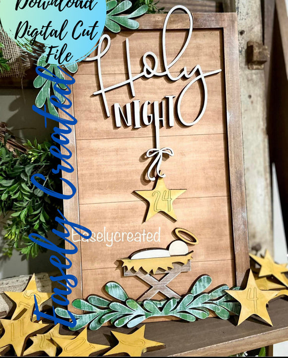 Holy Night Framed Countdown Sign