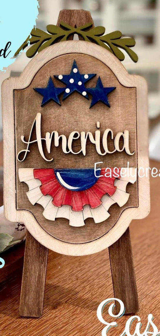 “Americana” Interchangeable Insert for the Tabletop Easel