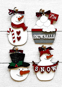 Snowman Ornament Set