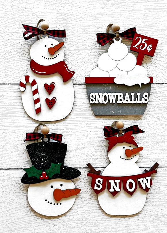Snowman Ornament Set