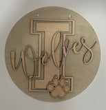 12” Idalia Wolves School Spirit Sign