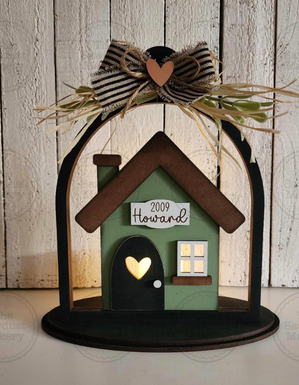 Home Cloche Votive Shelf Sitter (Bow not included)