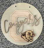 12” Cheylin Cougars School Spirit Sign