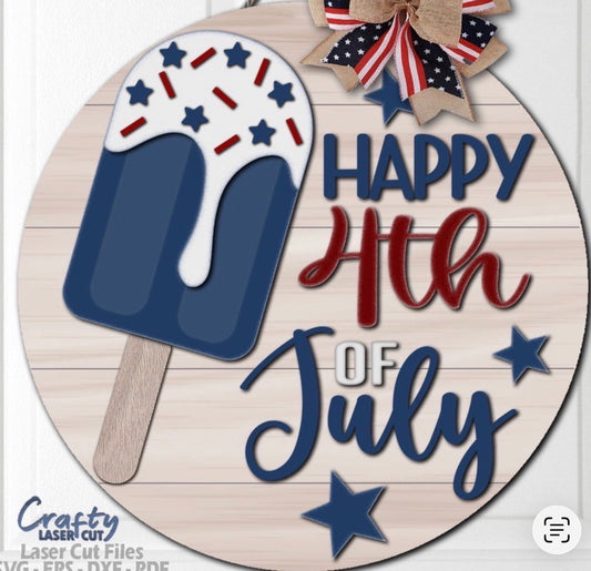 Happy 4th of July Sign (4H Craft Day Only)