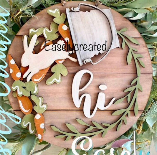 Bunny and Carrot Insert for the 12” HI Sign