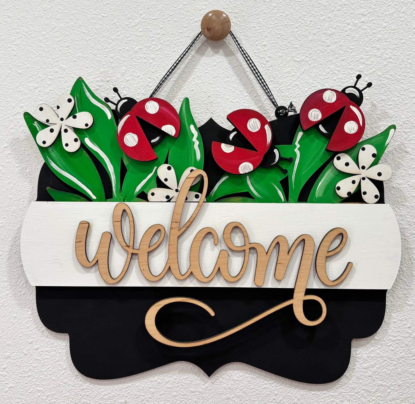 Ladybug Insert for Scalloped Interchangeable Sign