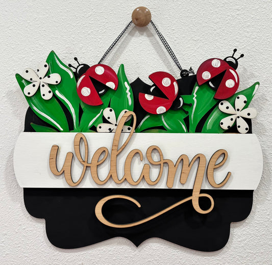 Ladybug Insert for Scalloped Interchangeable Sign