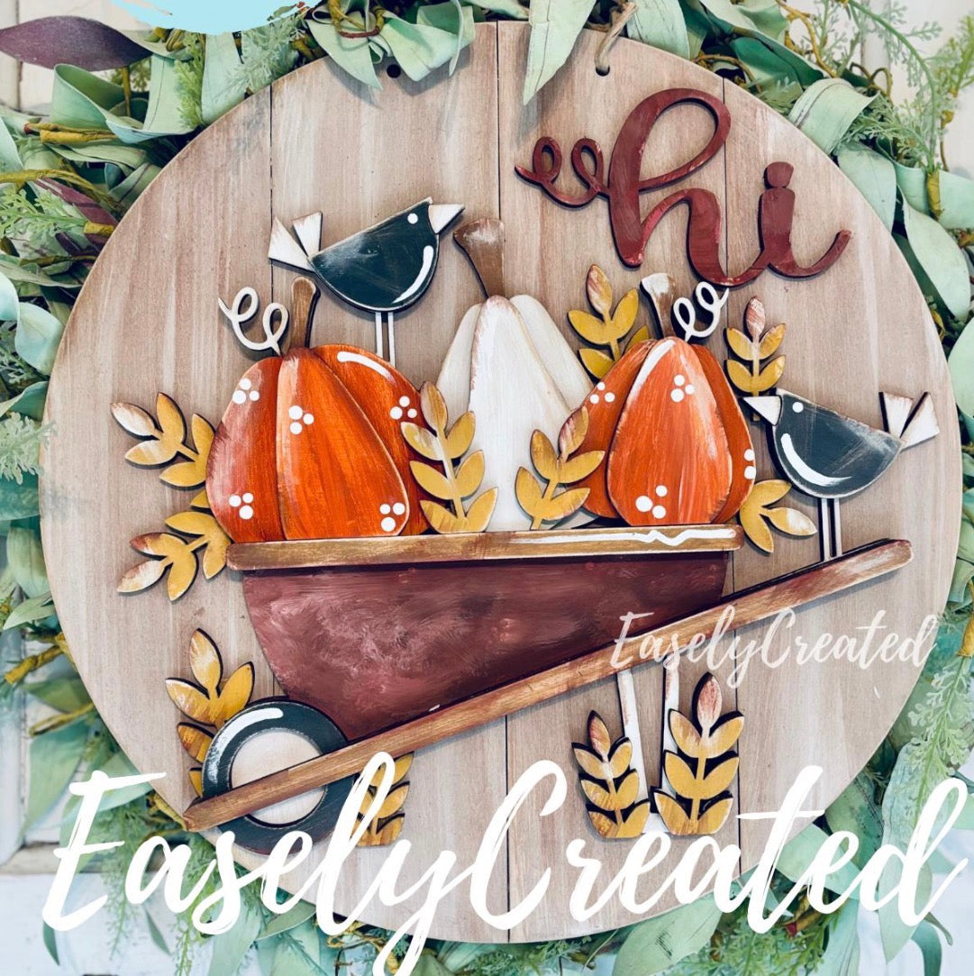 12” Fall Wheelbarrow Sign