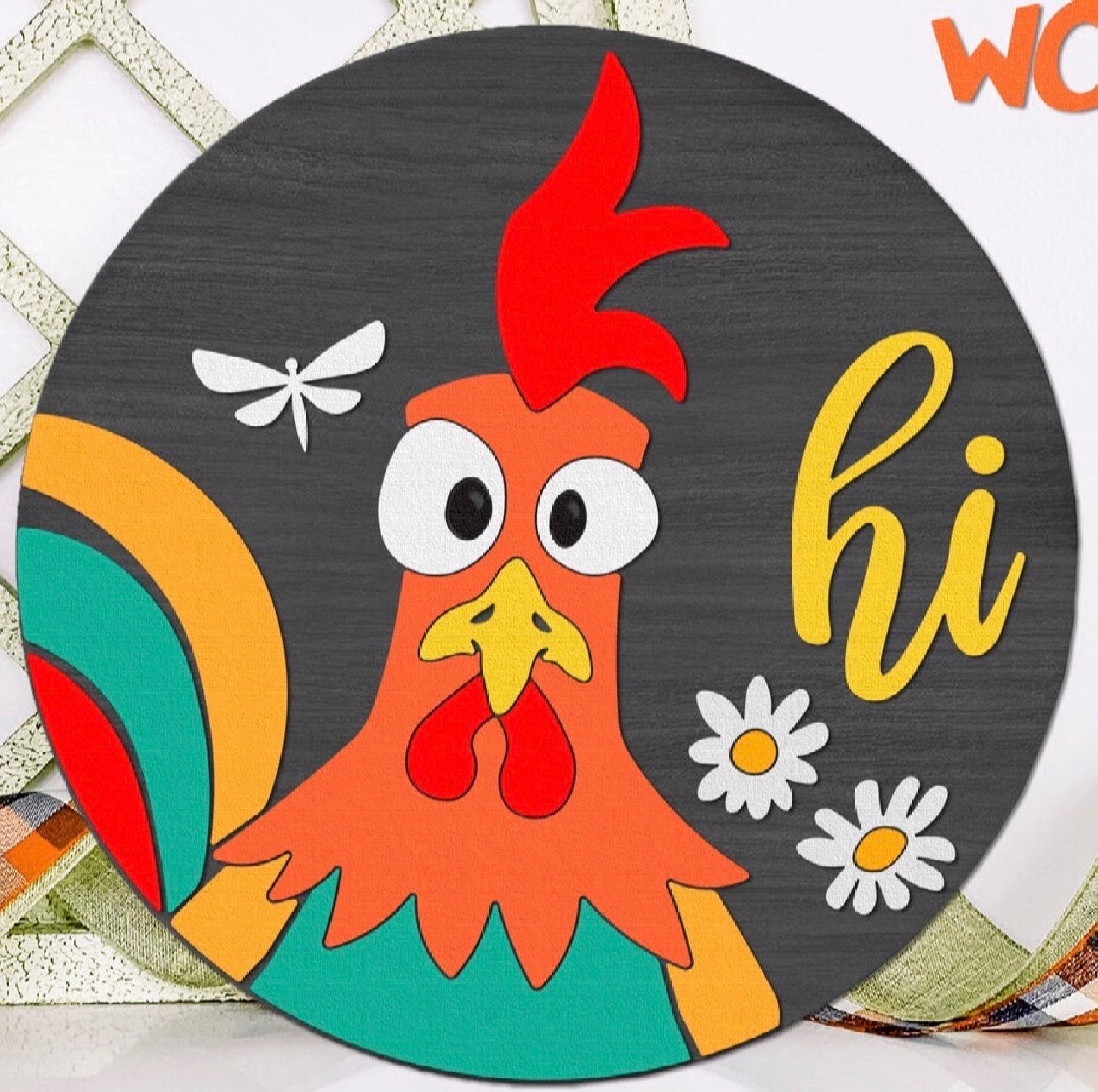 Hi Rooster Sign (4H Craft Day Only)