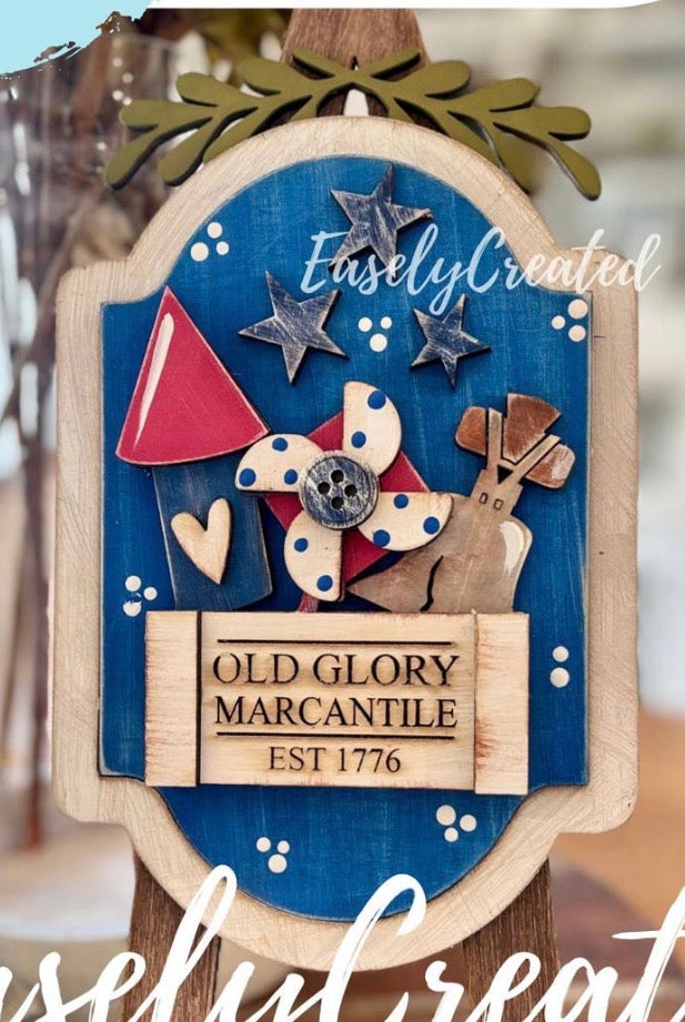 Old Glory Interchangeable Insert for the Tabletop Easel