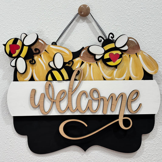 Bumblebee Insert for the Scalloped Interchangeable Sign