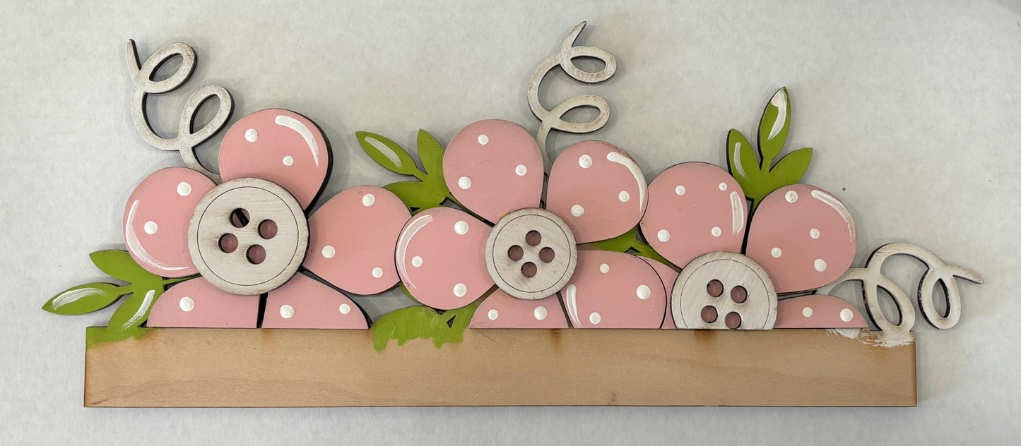 Spring Flower Insert for Scalloped Interchangeable Sign