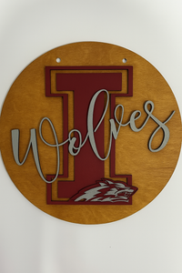 12” Idalia Wolves School Spirit Sign