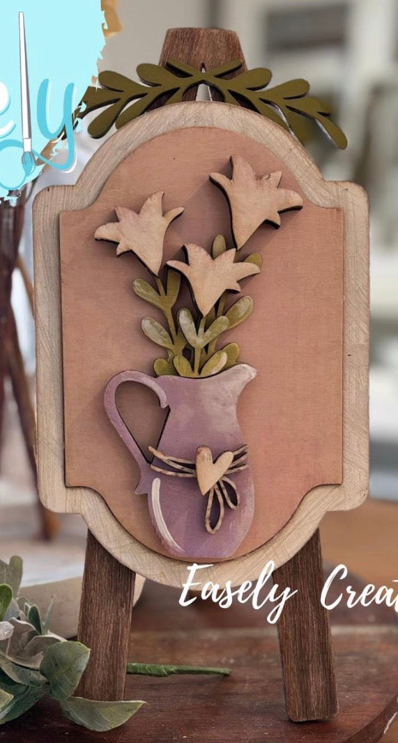“Easter Lily” Interchangeable Insert for the Tabletop Easel