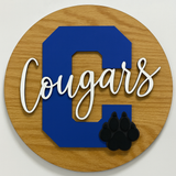 12” Cheylin Cougars School Spirit Sign