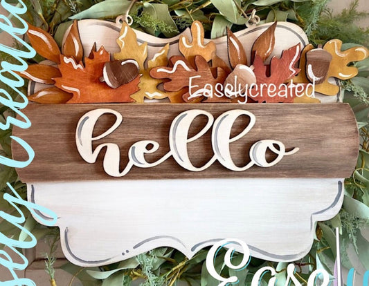 Leaves Insert for Scalloped Interchangeable Sign