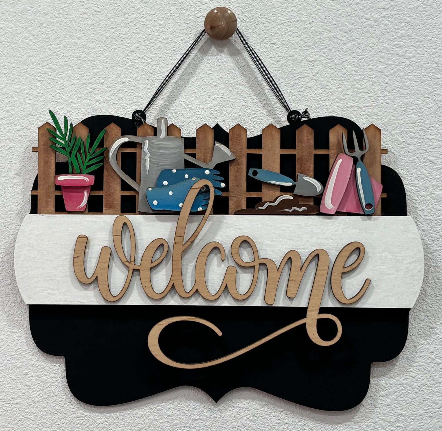 Gardening Insert for Scalloped Interchangeable Sign