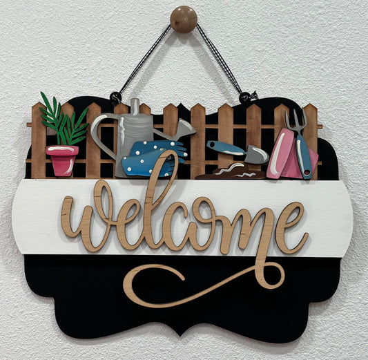 Gardening Insert for Scalloped Interchangeable Sign
