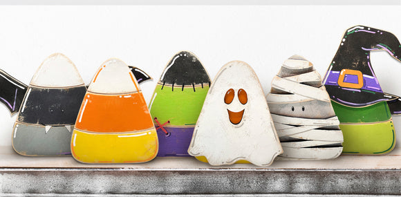 Candy Corn Crew Shelf Sitter