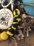 Sunflower Wristlet Keychain