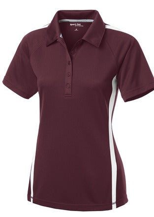 Sport-Tek® Ladies PosiCharge® Micro-Mesh Colorblock Polo WIth Left Chest Logo