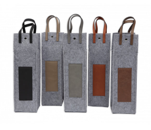 Flannel Wine Tote: Custom Logo or Brand