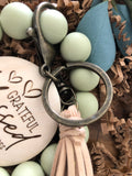Boho Wristlet Keychain with choice of design