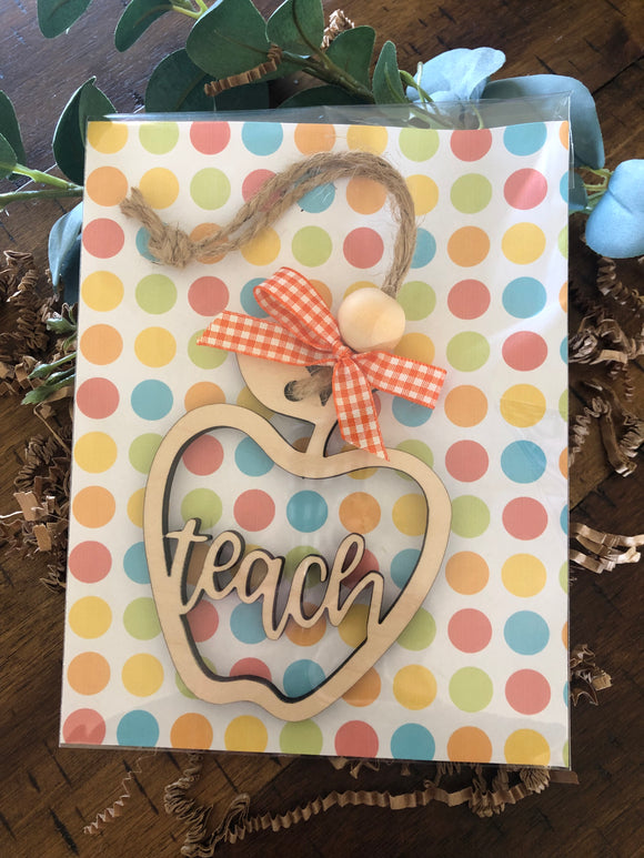 Teacher Car Charms / Bag and Gift Tags / Ornament
